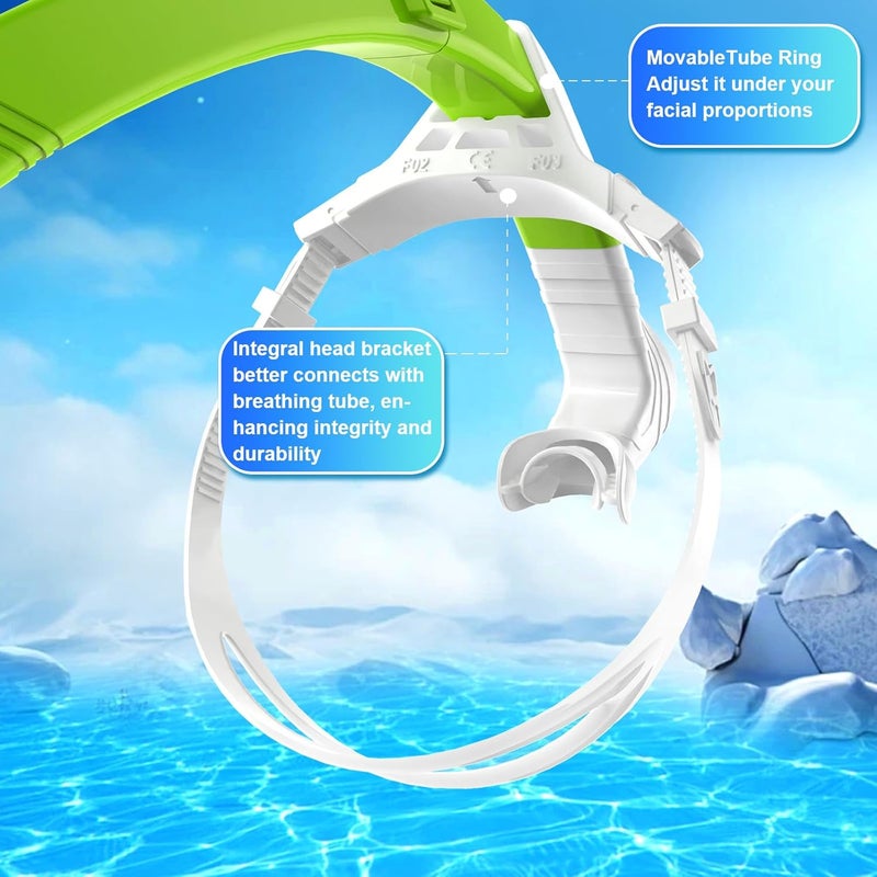 Greatever Swim Snorkel for Lap Swimming, Detachable Portable Swim Training Snorkel, Silicone Adjustable Headband, One Way Exhaust Valve, Unisex-Adult - Image 4